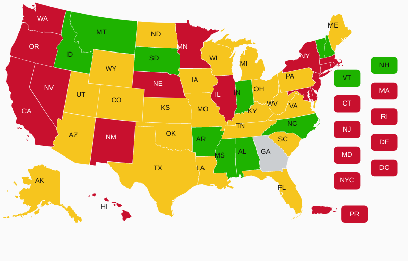 Georgia Concealed Carry Gun Laws: USCCA CCW Reciprocity Map(Last