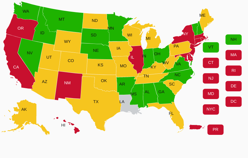 Louisiana Concealed Carry Gun Laws Ccdw And Reciprocity Map Usccalast 