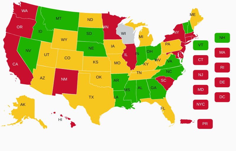 Wisconsin Concealed Carry Gun Laws CCW & Reciprocity Map USCCA 2021