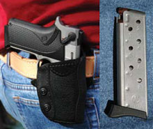 The Smith & Wesson Concealed Carry Guns The Smith & Wesson Concealed Carry Guns in a ccw holster.