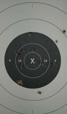 TSW 3913 Concealed Carry Gun Shooting Target After Shooting with the TSW 3913 Concealed Carry Gun