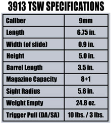 The Smith & Wesson 3913 TSW Specifications The Smith & Wesson 3913 TSW Firearm Specifications