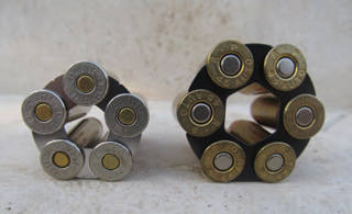 reloading-the-revolver-a-five-round-moon A five round moon clip in .38 Special and a six round moon clip in .45 ACP.