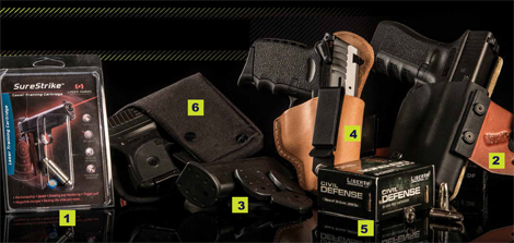 Gear We Love — from the Laser Ammo SureStrike .380 Cartridge to Vickers Tactical Glock Floorplates to the MaelWare PPH-007 Ultra-Compact Micro Pocket Pistol Holster.