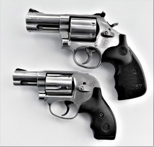 Conventional and concealed-hammer revolvers